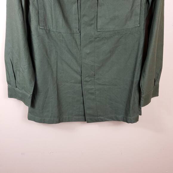 Vintage KL Military Snap Button Front Cotton Jacket Dutch Patch Size L - Picture 3 of 11